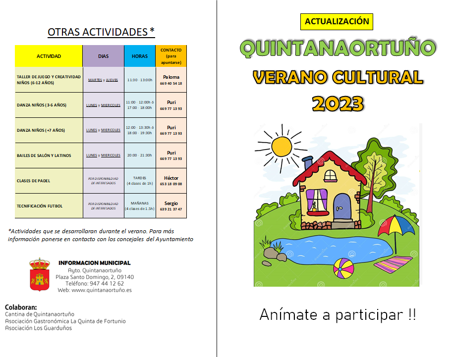 ACTIVIDADES SOCIOCULTURALES 2023